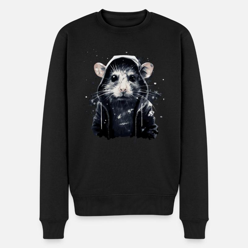 Cool Hip Hop Rat - Pull Premium bio Homme - noir