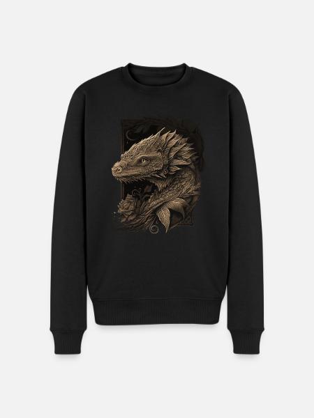 Little Dragon - Men's Premium Organic Jumper - black
