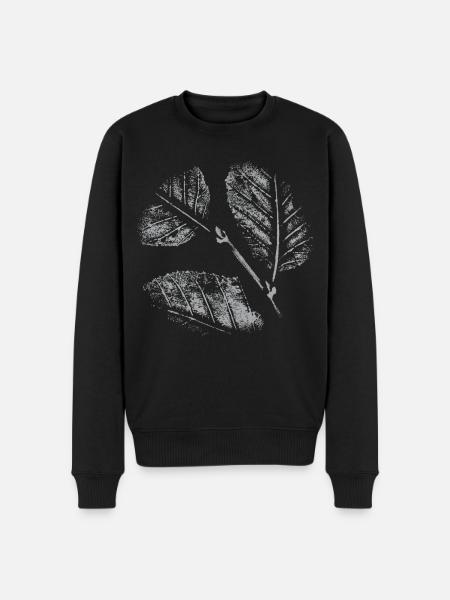 Leaves Pattern - Men's Premium Organic Jumper - black