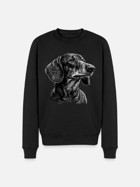 Dachshund - Men's Premium Organic Jumper - black