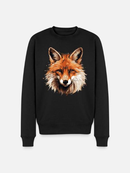 Red fox - Men's Premium Organic Jumper - black