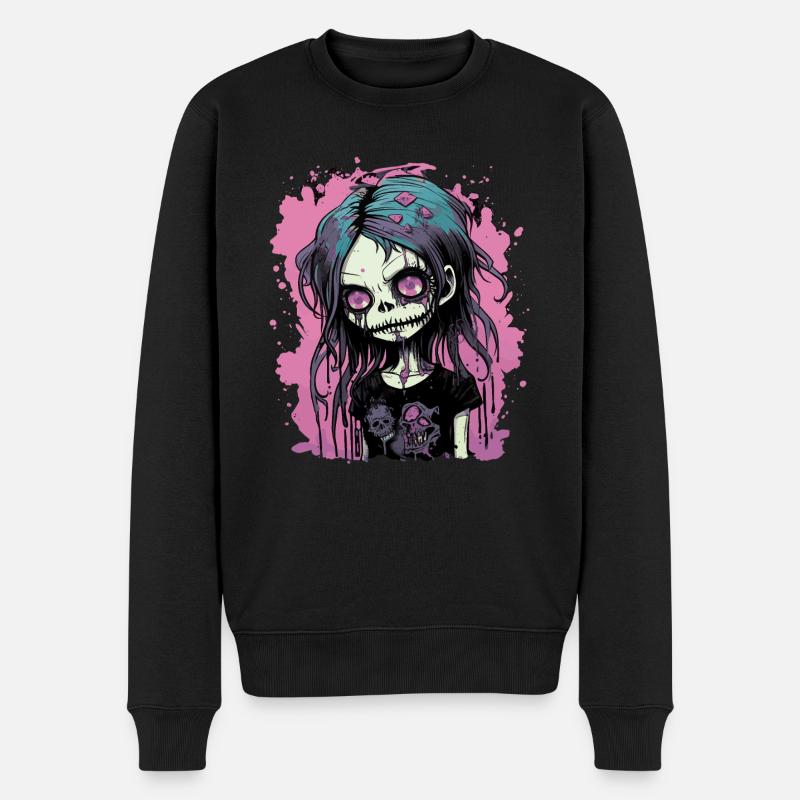 Zombie Emo Fille - Pull Premium bio Homme - noir