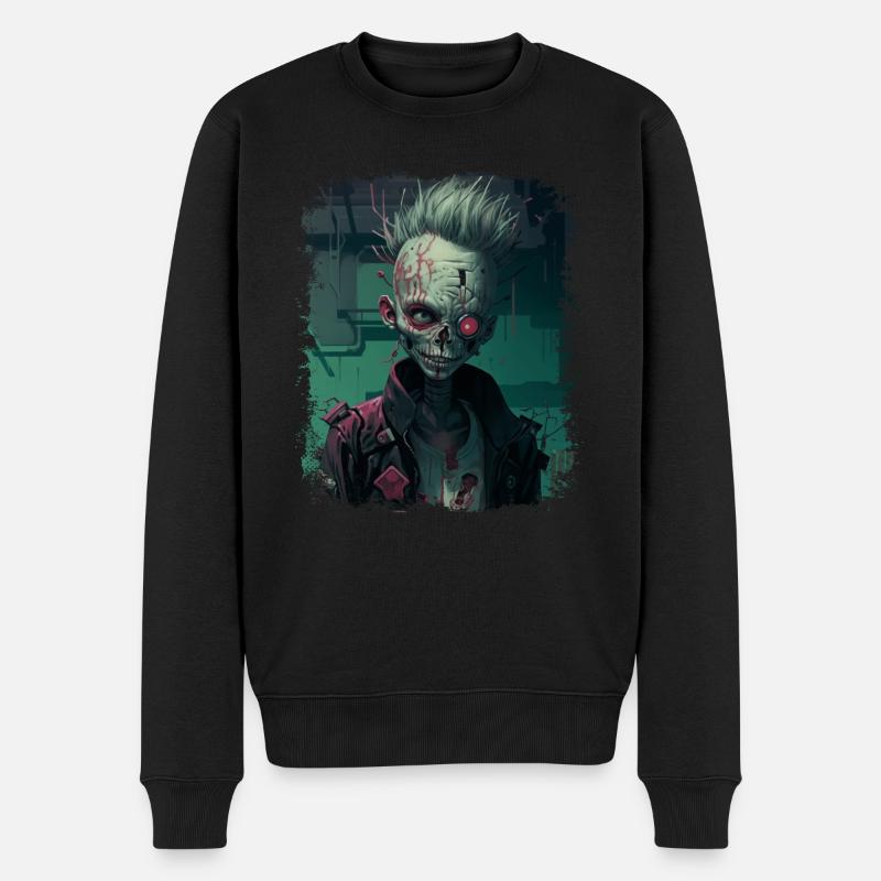 Alien Zombie Punk - Pull Premium bio Homme - noir