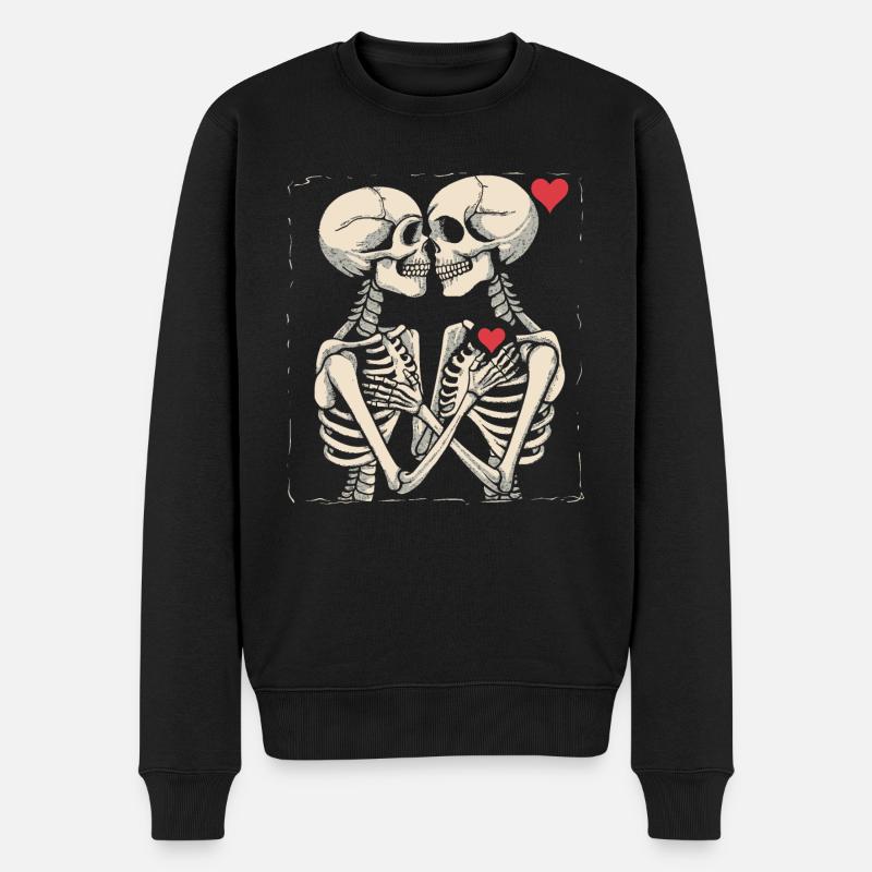 Ewige Liebe - Männer Premium Bio Pullover - Schwarz