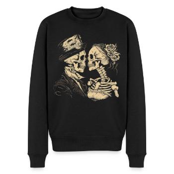 Ewige Liebe - Männer Premium Bio Pullover - Schwarz - Vorne - Nico (187cm)