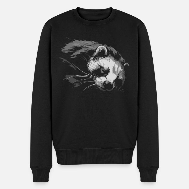 Furet est fatigué - Pull Premium bio Homme - noir