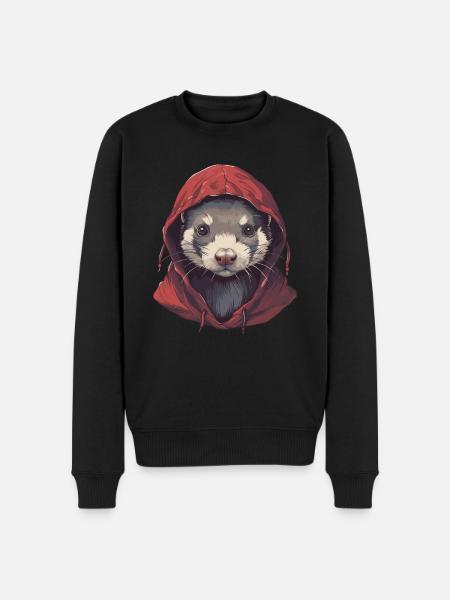 Furet cool avec capuche - Pull Premium bio Homme - noir