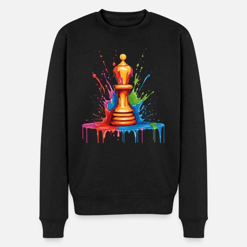 Évêque, Échecs, Cheval - Pull Premium bio Homme - noir