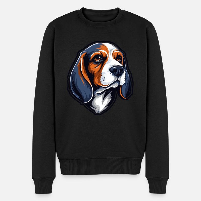 Chien Beagle - Pull Premium bio Homme - noir