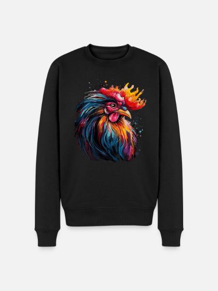 Un coq fier - Pull Premium bio Homme - noir