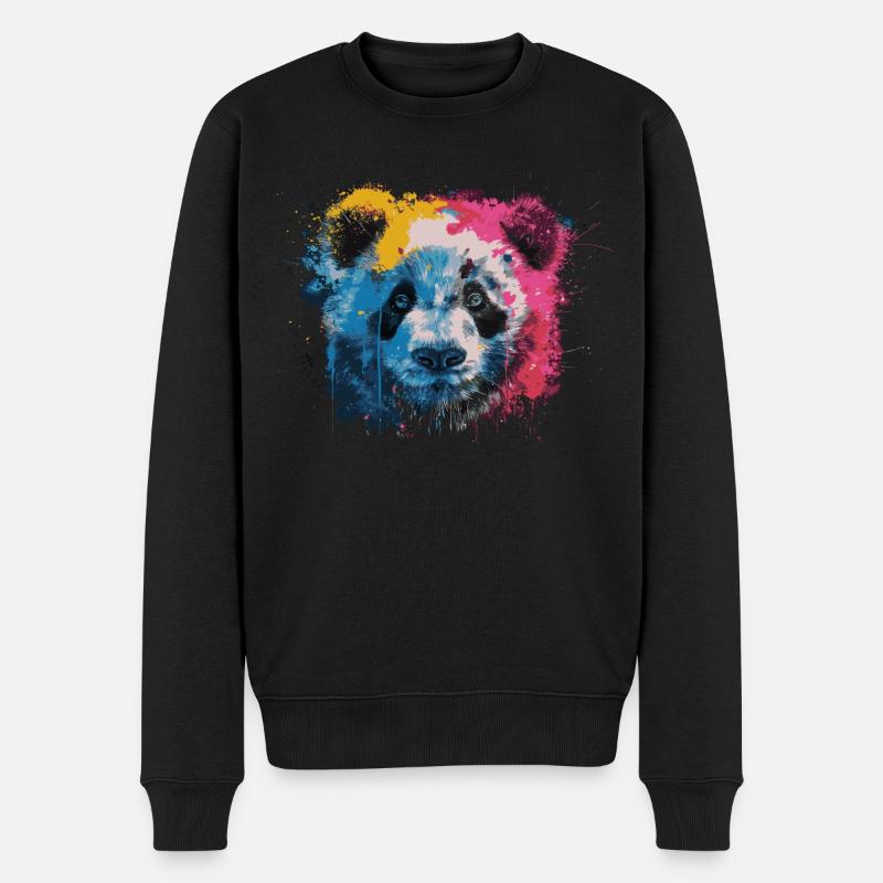 Panda - Pull Premium bio Homme - noir