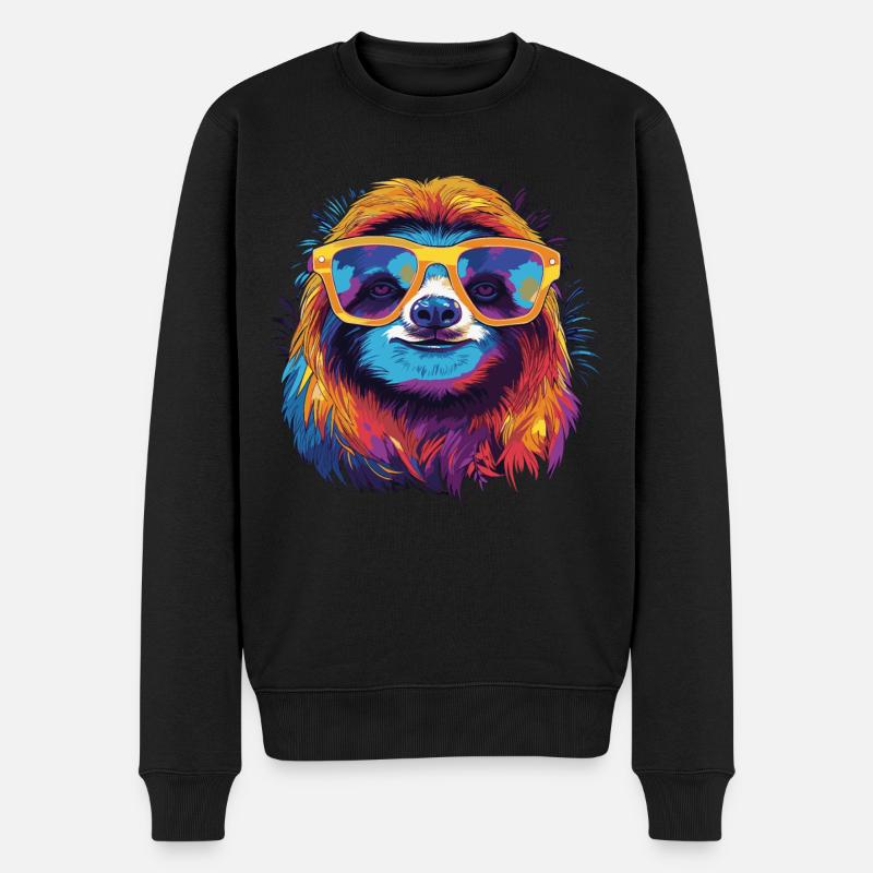 Cool Sloth - Men's Premium Organic Jumper - black