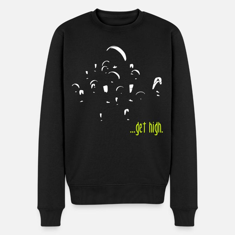 paragliding ...get high! - Männer Premium Bio Pullover - Schwarz