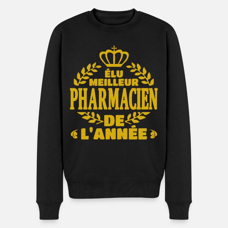 élu meilleur pharmacien de l'année - Pull Premium bio Homme - noir