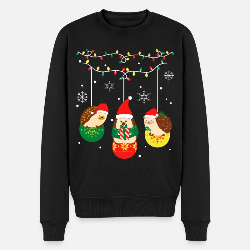 Hérissons Noël - Pull Premium bio Homme - noir