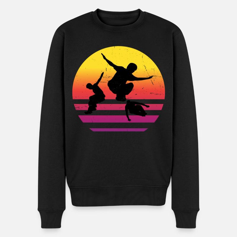 Course libre Cours Femmes Coureur libre Hommes - Pull Premium bio Homme - noir