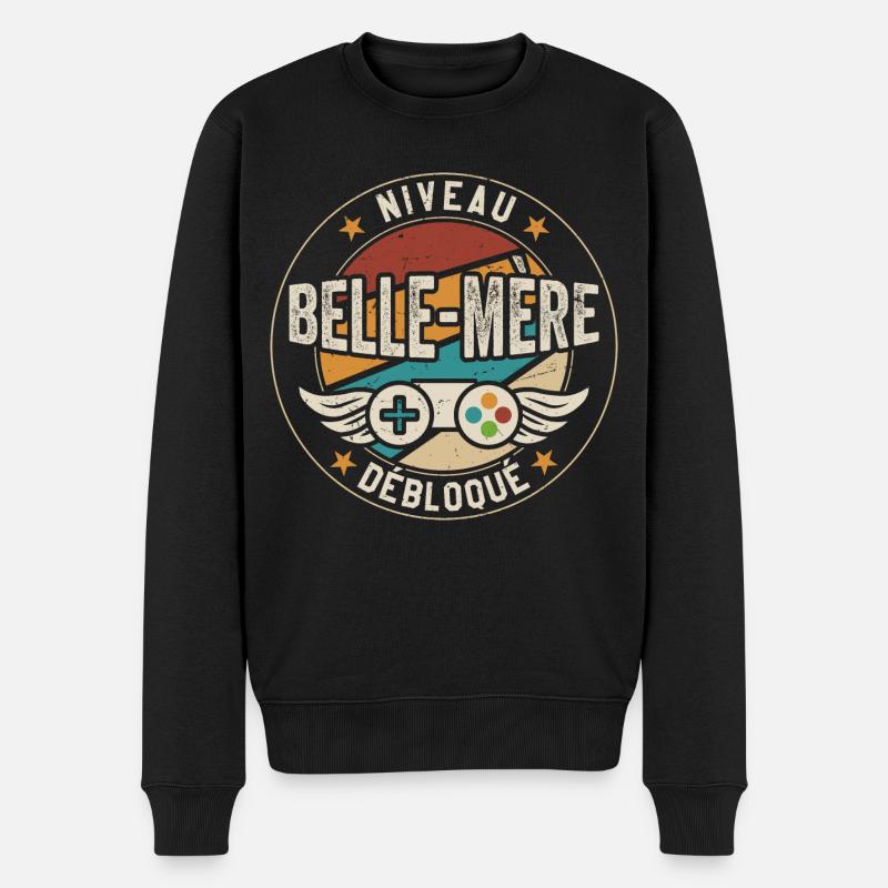 Niveau Belle-Mère Débloqué - Pull Premium bio Homme - noir