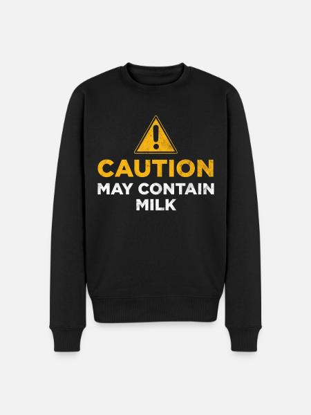 May Contain Milk - Men's Premium Organic Jumper - black