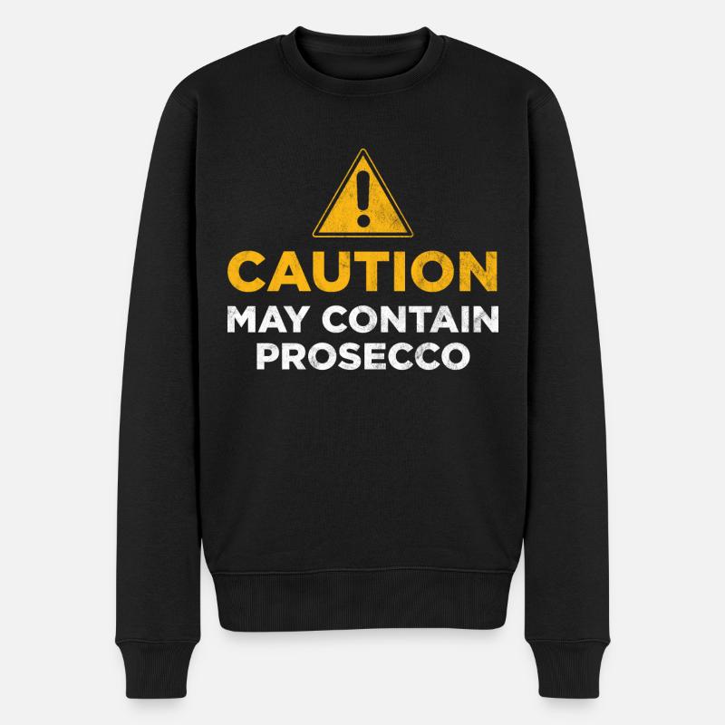 Attention : peut contenir du Prosecco - Pull Premium bio Homme - noir