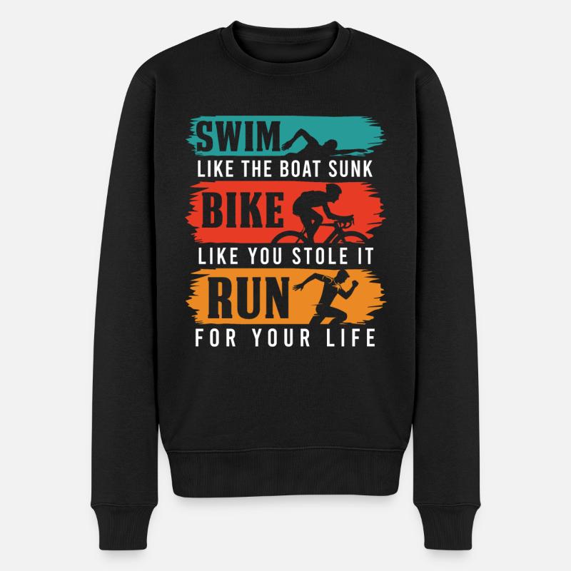 triathlon cadeau triathlon triathlete - Pull Premium bio Homme - noir