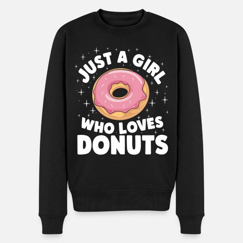 Donut Donuts Candy Bagel - Men's Premium Organic Jumper - black