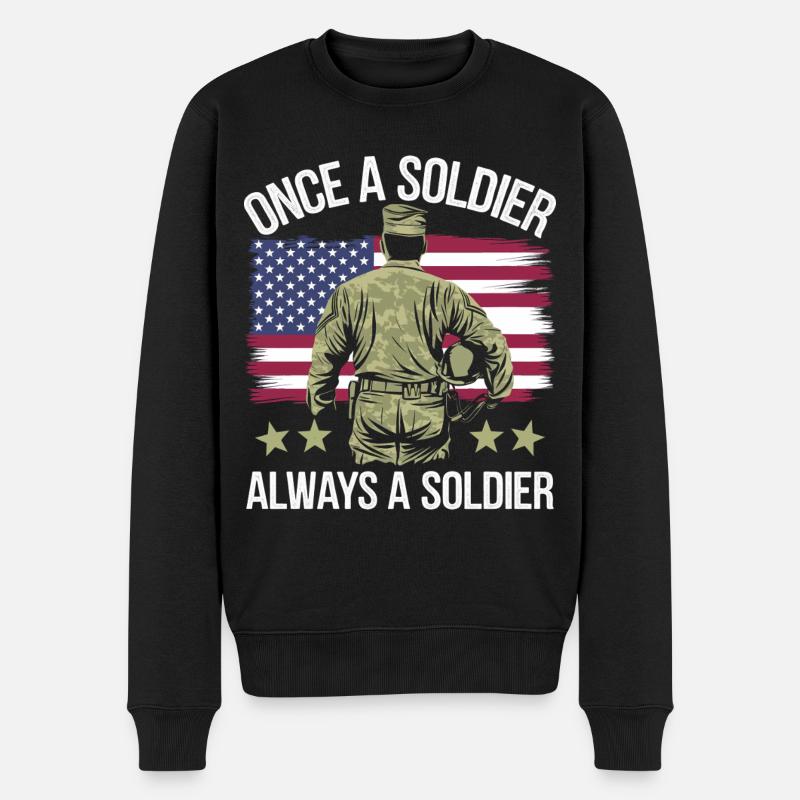 Soldat militaire vétéran - Pull Premium bio Homme - noir