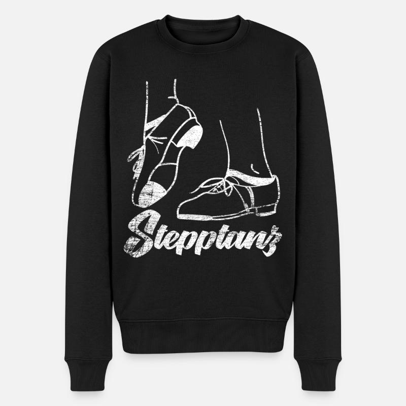 Stepptanz - Männer Premium Bio Pullover - Schwarz