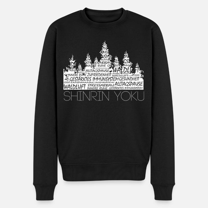 Waldbaden Shinrin Yoku - Pull Premium bio Homme - noir