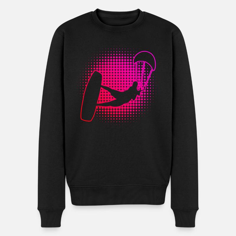 Kiten Kitesurfen Kitesurf Kitesurfer Kite - Männer Premium Bio Pullover - Schwarz