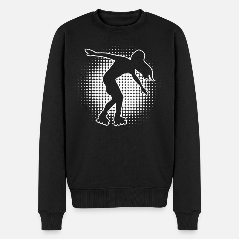 Rollschuh Rollerskaten Damen Herren Rollerskate - Männer Premium Bio Pullover - Schwarz