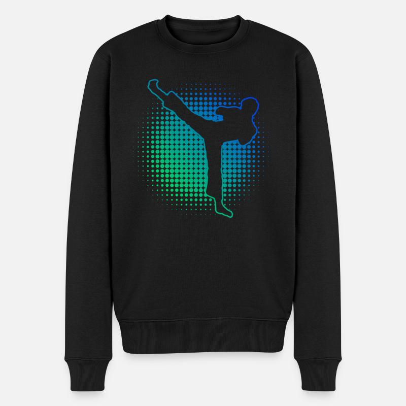 Kickboxing Kickboxing Boxe masculine - Pull Premium bio Homme - noir