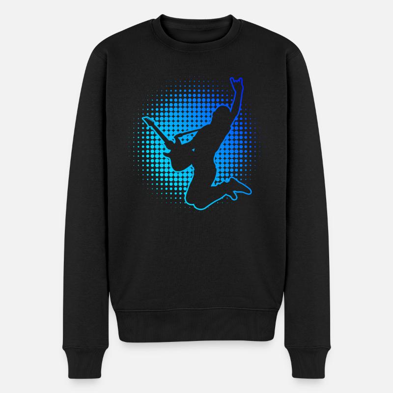 Gitarre Guitar E-gitarre Egitarre Damen - Männer Premium Bio Pullover - Schwarz