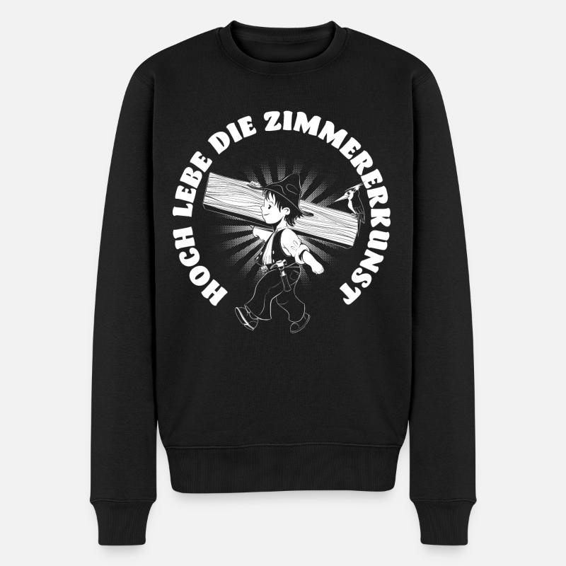 Zimmermann - Männer Premium Bio Pullover - Schwarz