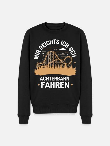 Achterbahn Freizeitpark Roller Coaster - Männer Premium Bio Pullover - Schwarz
