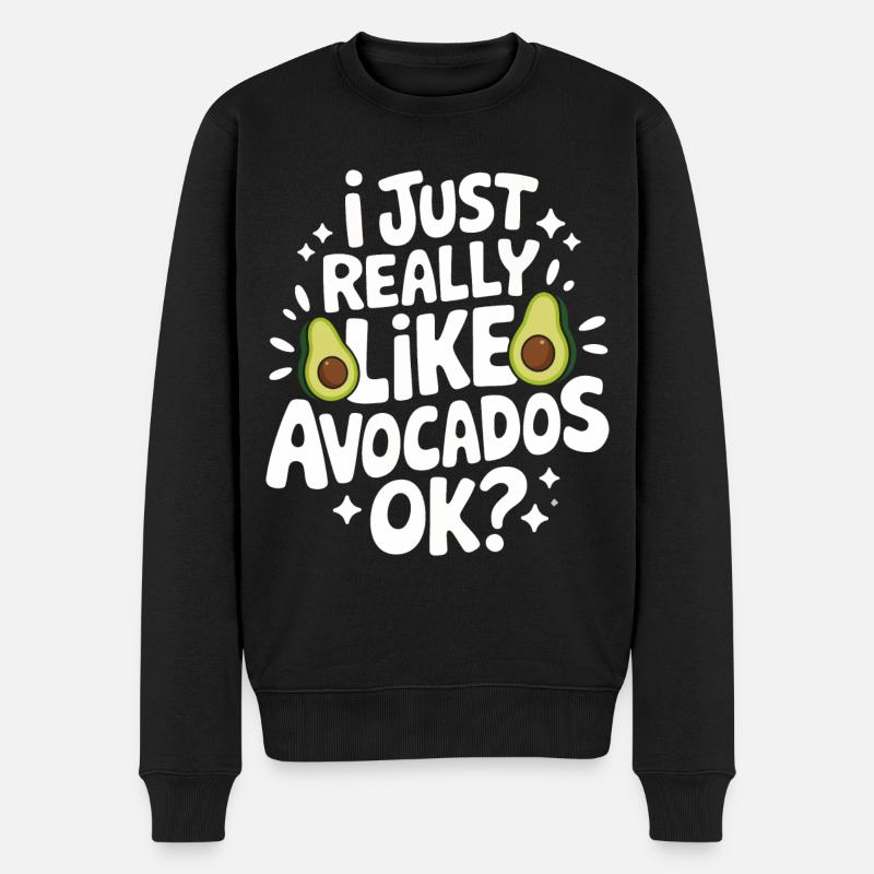 Avocat Nourriture Guacamole Vegan - Pull Premium bio Homme - noir