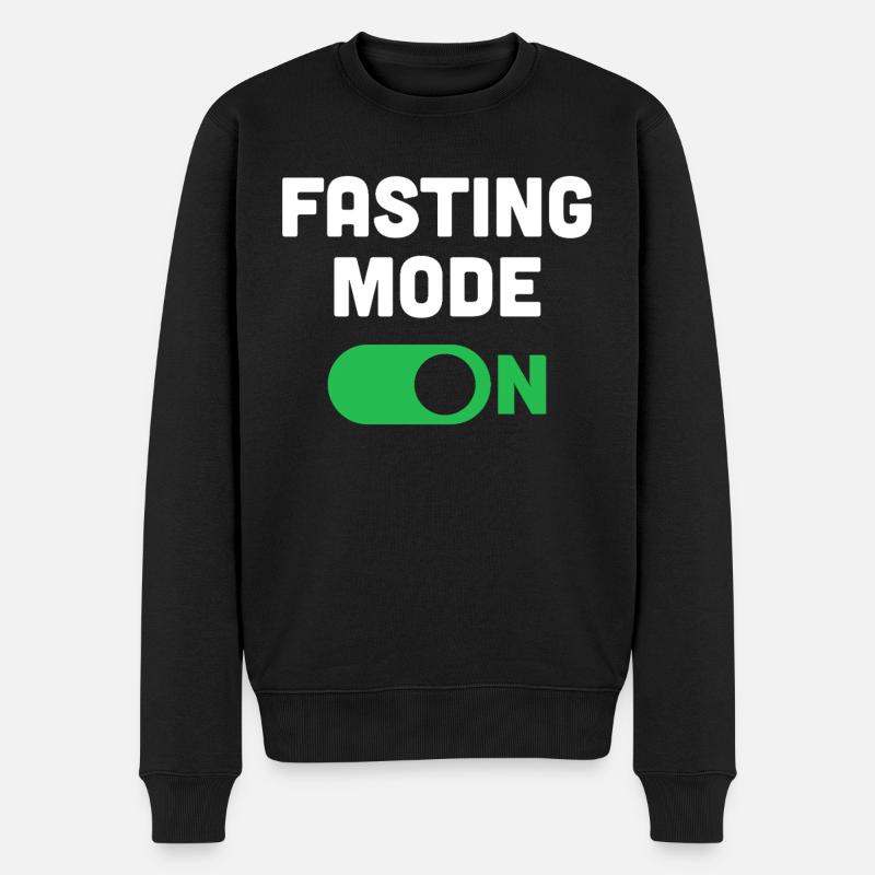 Fastenmodus Ein - Männer Premium Bio Pullover - Schwarz