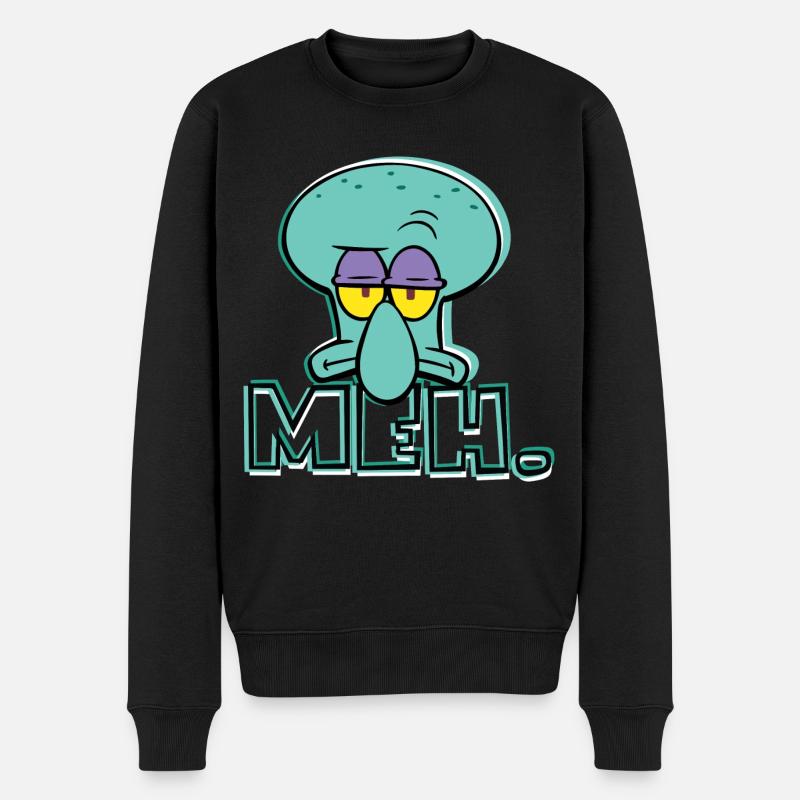 SpongeBob Schwammkopf Thaddäus Q. Tentakel - Männer Premium Bio Pullover - Schwarz