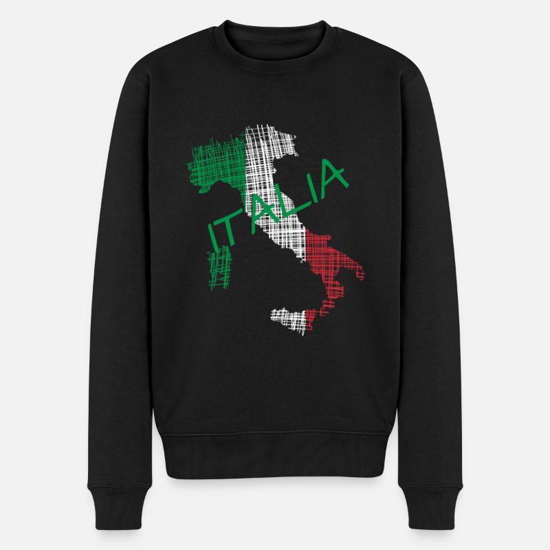 Italia italia - Männer Premium Bio Pullover - Schwarz
