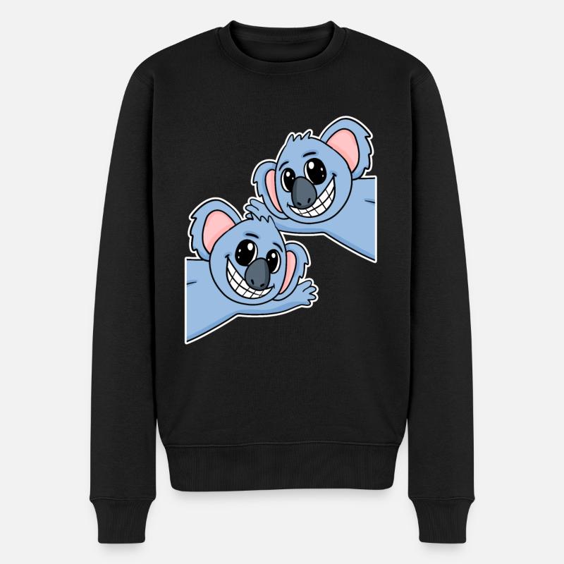 Koala Koalas - Pull Premium bio Homme - noir
