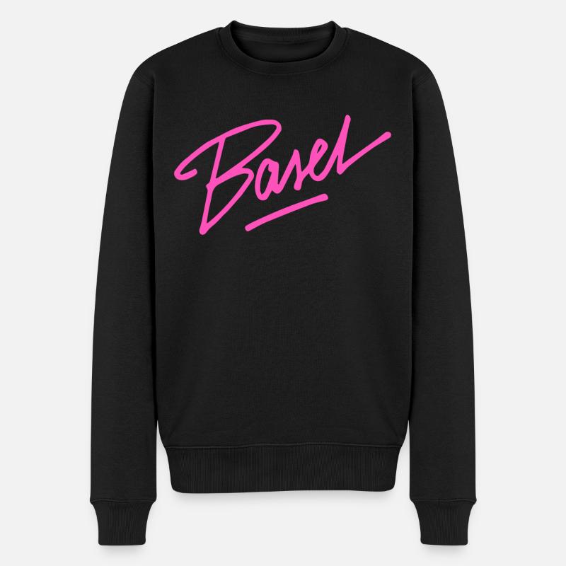 Basel - Männer Premium Bio Pullover - Schwarz