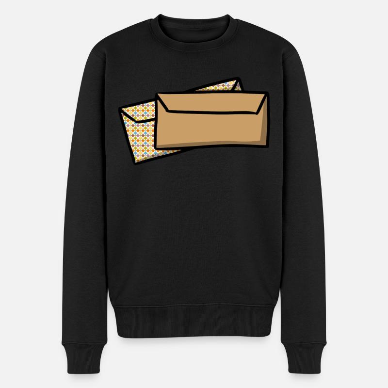 Lettres Enveloppes Postal envelopes mail - Pull Premium bio Homme - noir