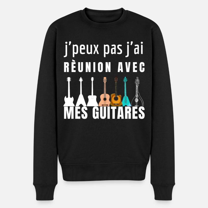 Cadeau Guitare - Pull Premium bio Homme - noir