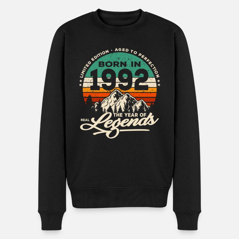 Les légendes sont nées en 1992 - Pull Premium bio Homme - noir