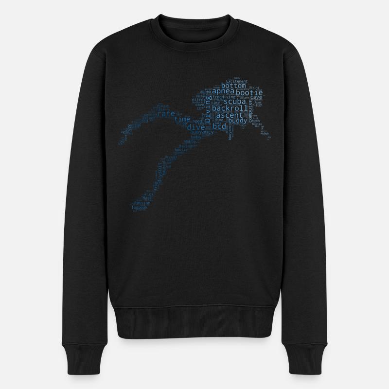 Tauchen Diver Scuba Diver Free Dive Herren - Männer Premium Bio Pullover - Schwarz