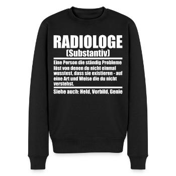 Radiologe Röntgen MTRA - Männer Premium Bio Pullover - Schwarz - Vorne - Nico (187cm)