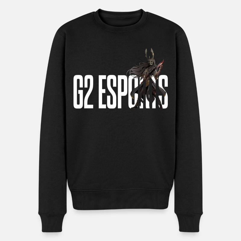 G2 Esports Logo Hel Samurai - Männer Premium Bio Pullover - Schwarz