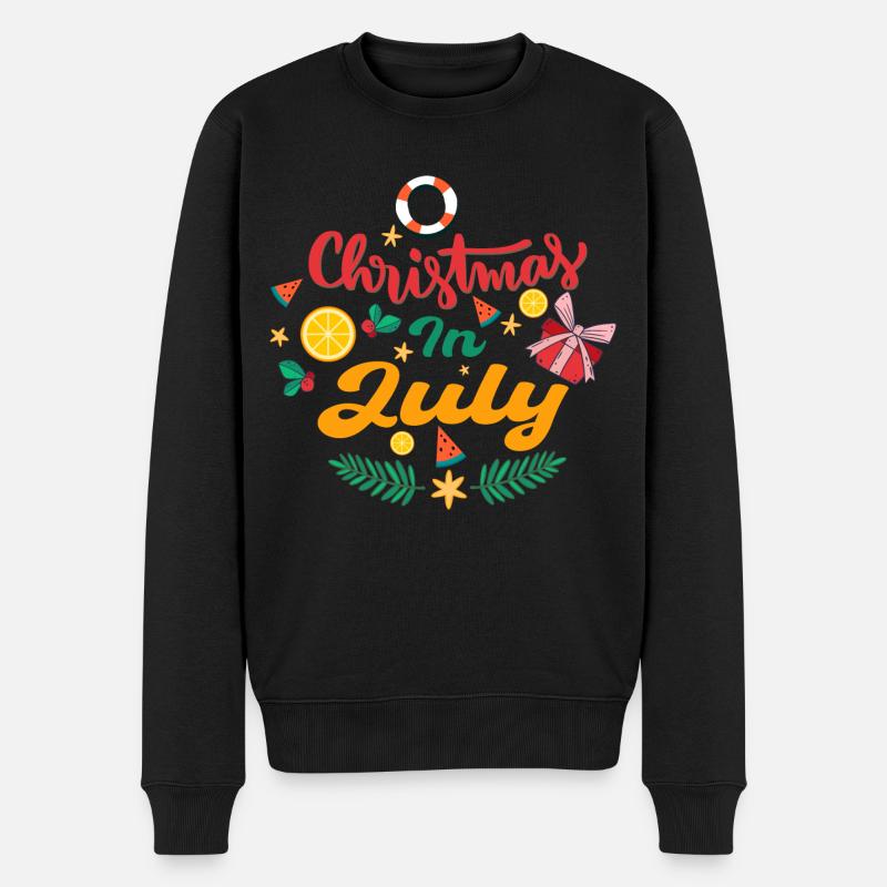 Weihnachten Weihnachten im Juli - Männer Premium Bio Pullover - Schwarz