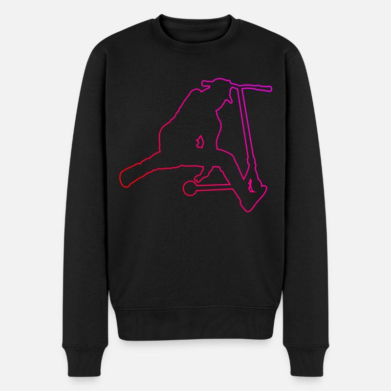 Scooter Stunt Scooter Damen Scooter Stunt - Männer Premium Bio Pullover - Schwarz