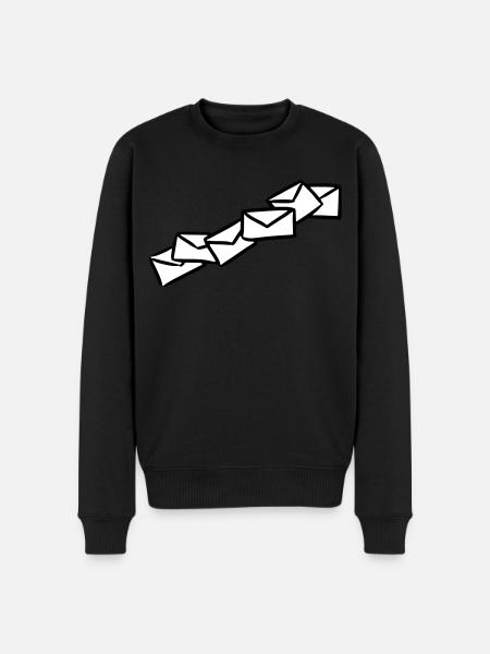 Letters News Broadcast message letters - Men's Premium Organic Jumper - black