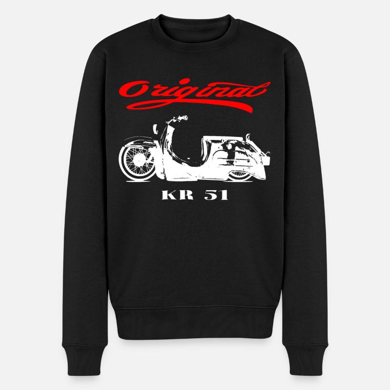 Simson Schwalbe GDR Moped - Men's Premium Organic Jumper - black